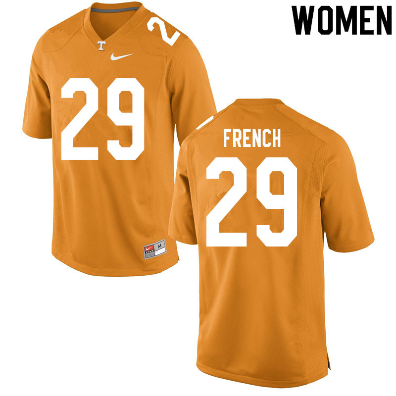 Women #29 Martavius French Tennessee Volunteers College Football Jerseys Sale-Orange